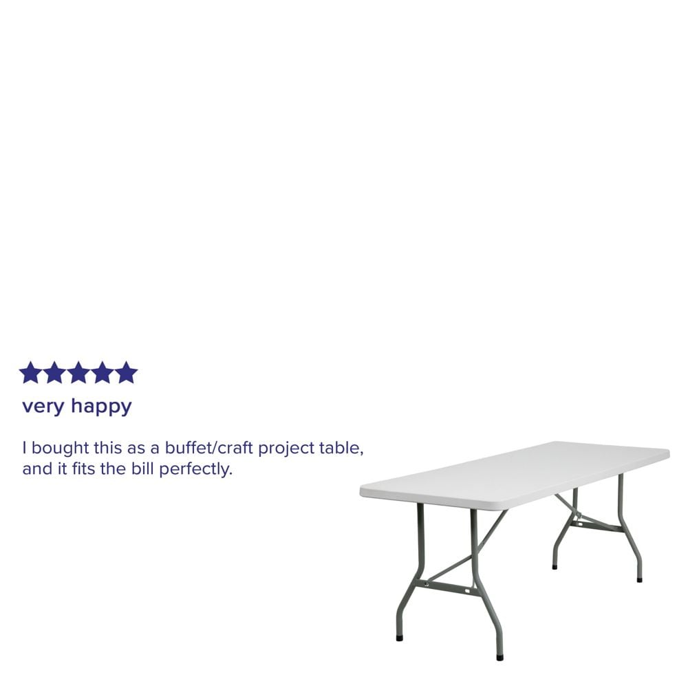 30x72 White Plastic Fold Table