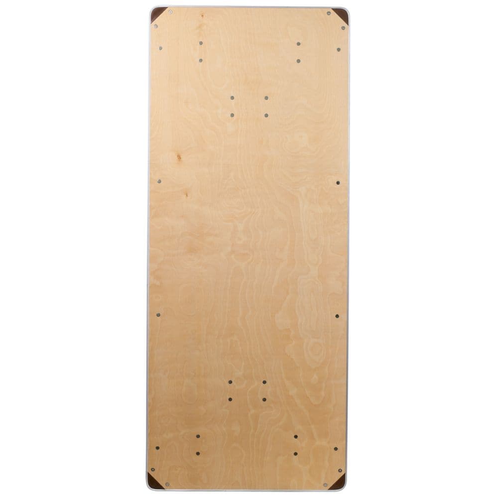 30x72 Wood Fold Table-Met Edge