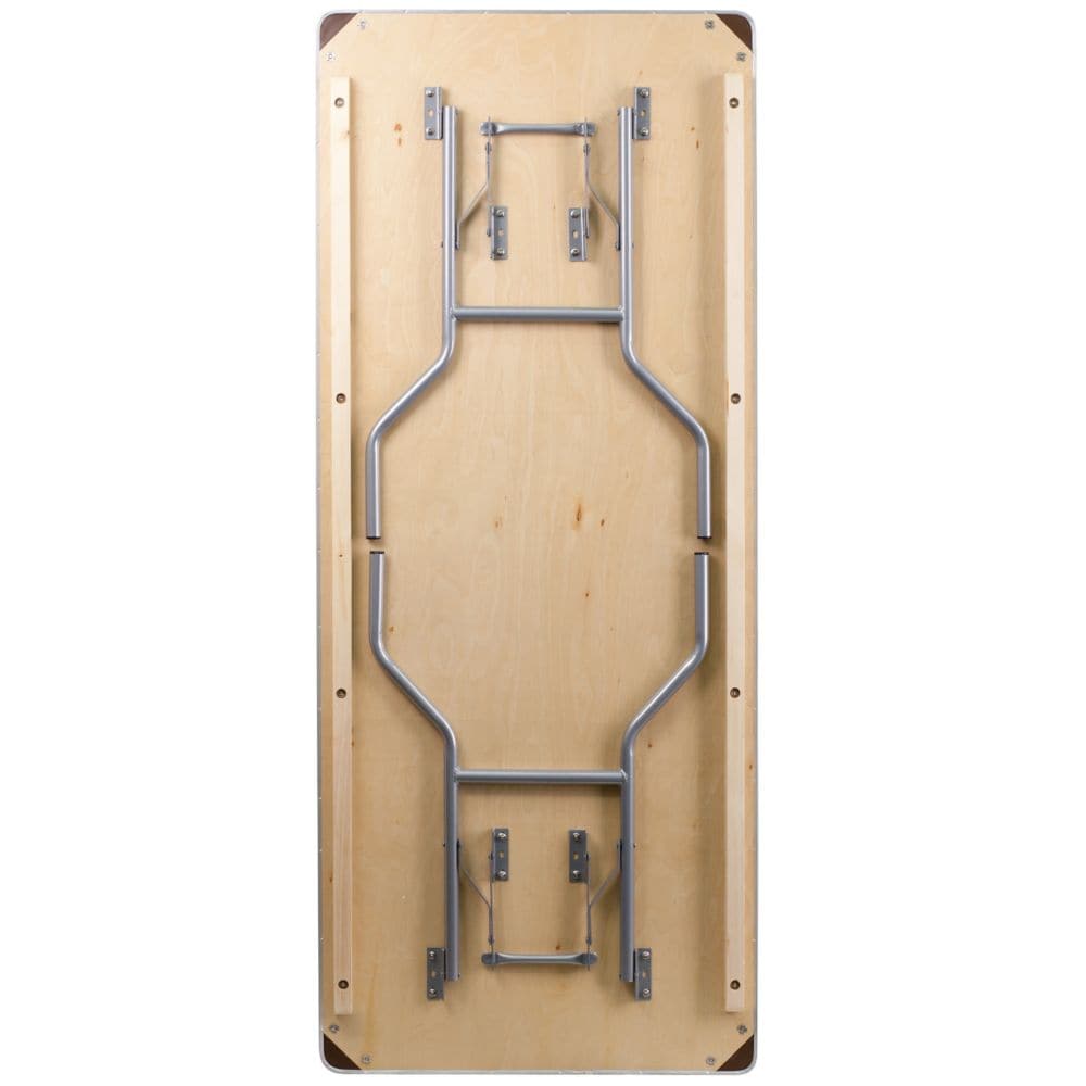 30x72 Wood Fold Table-Met Edge