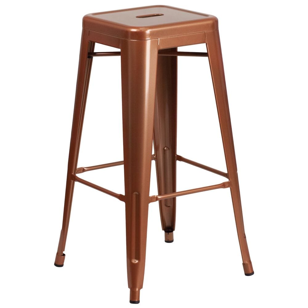 Tabouret en métal sans dossier en cuivre de 30 po