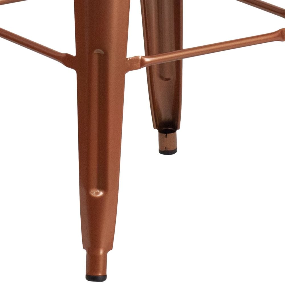 Tabouret en métal sans dossier en cuivre de 30 po