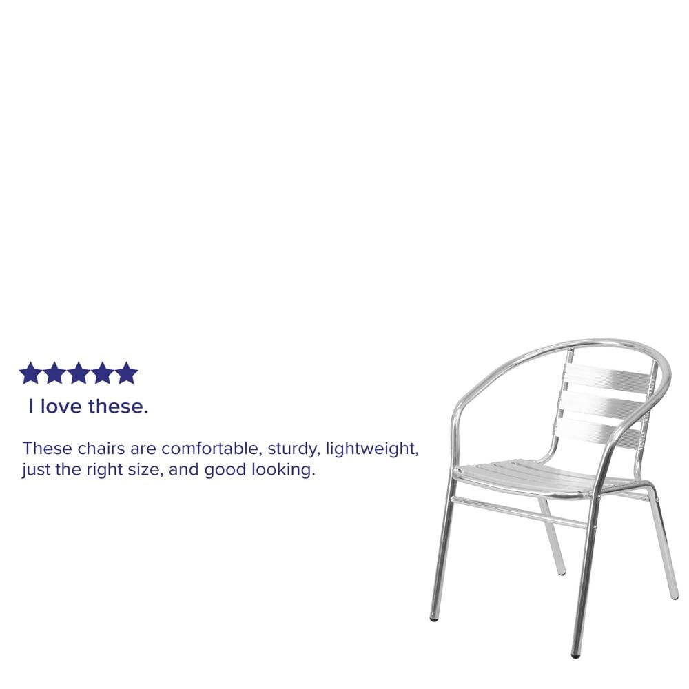 Aluminum Slat Back Chair