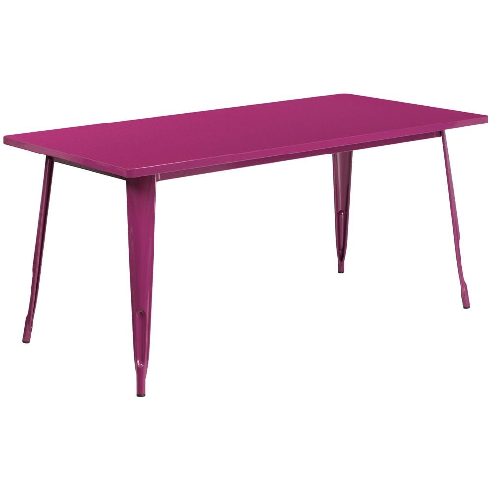 31.5x63 Purple Metal Table