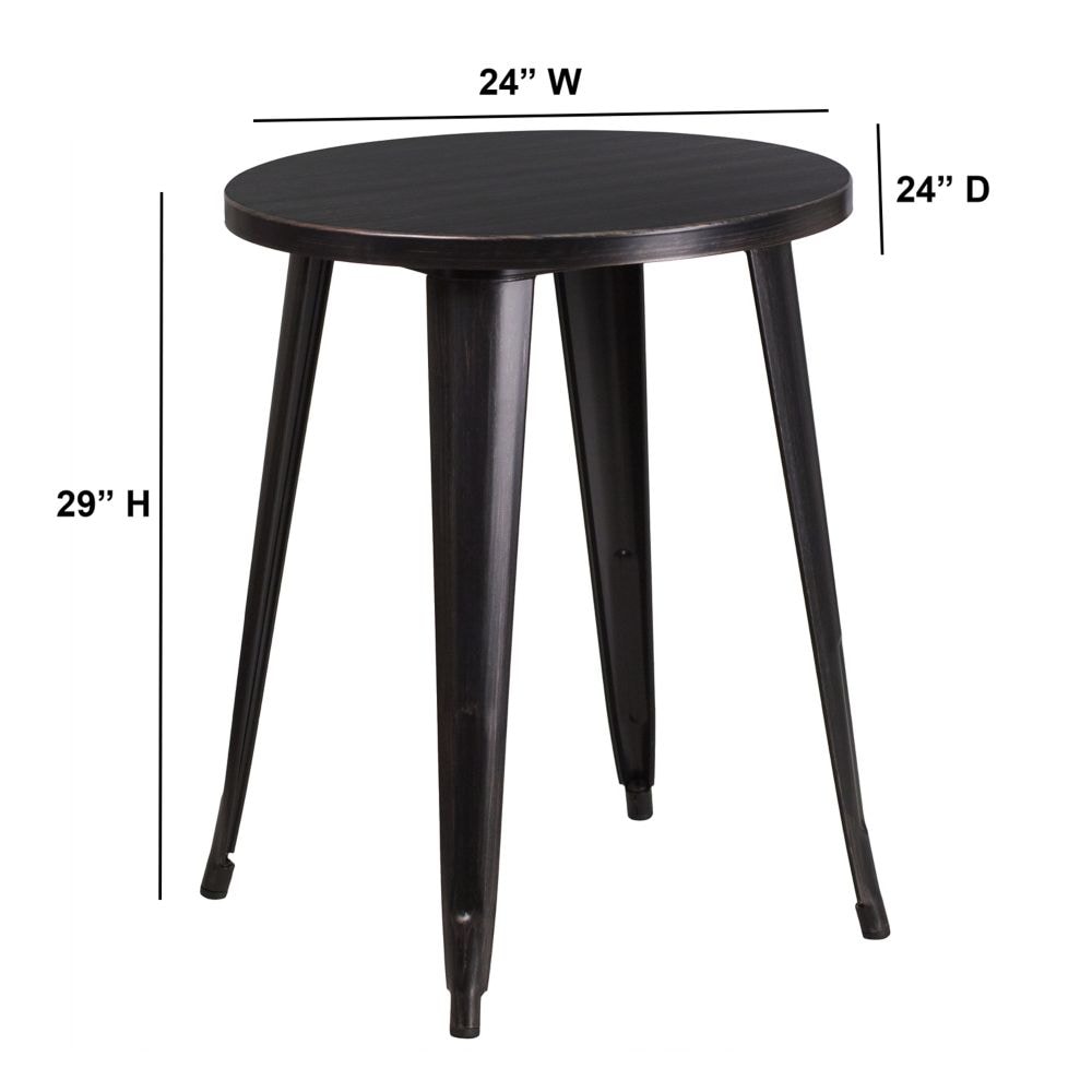 24RD Black Metal Table