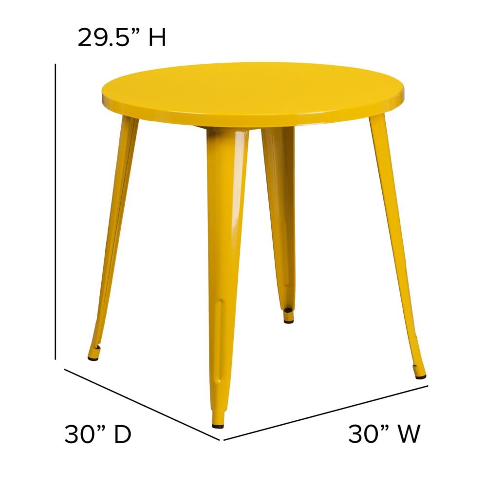 30RD Yellow Metal Table
