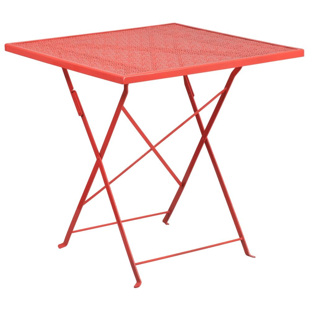 28SQ Coral Folding Patio Table