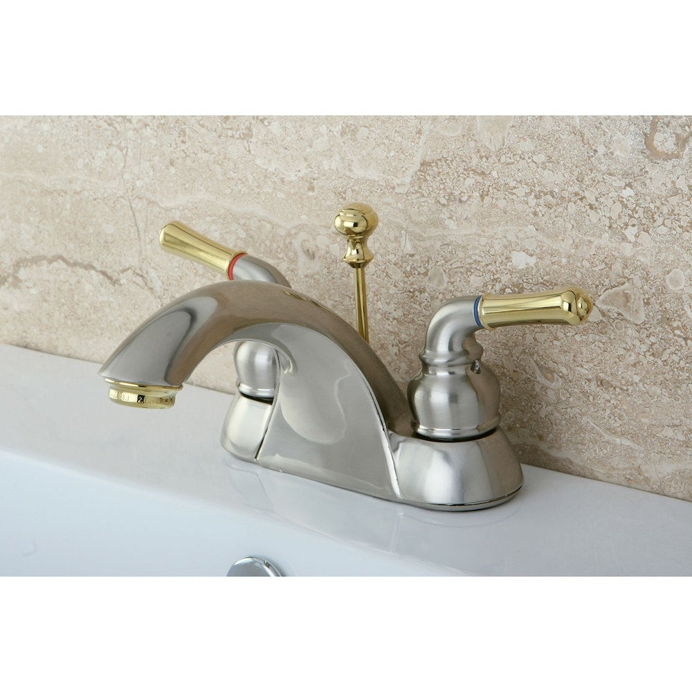 Robinet de salle de bain à 2 poignées central de 4 po