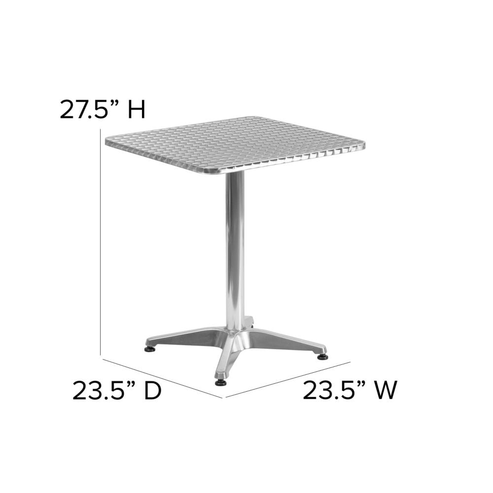 23.5SQ Aluminum Table
