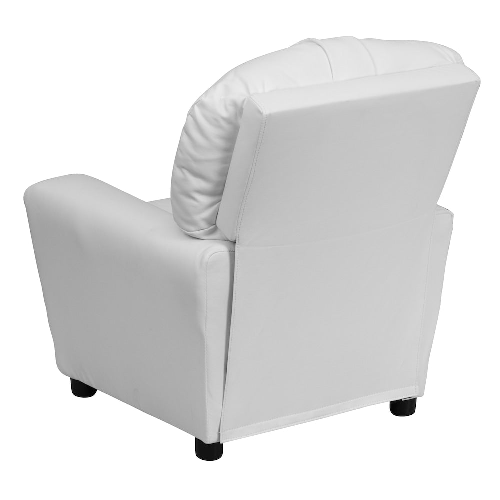 Fauteuil inclinable pour enfants en vinyle blanc