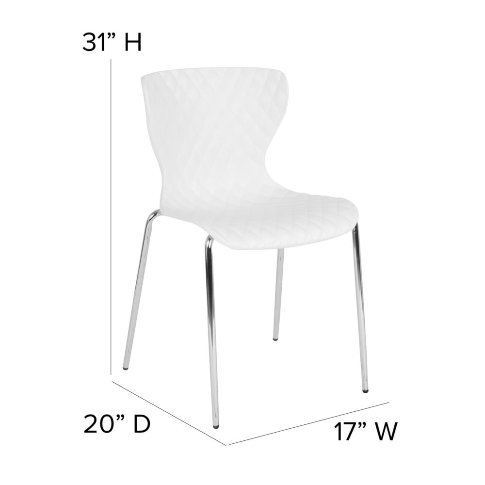 Chaise empilable en plastique blanc