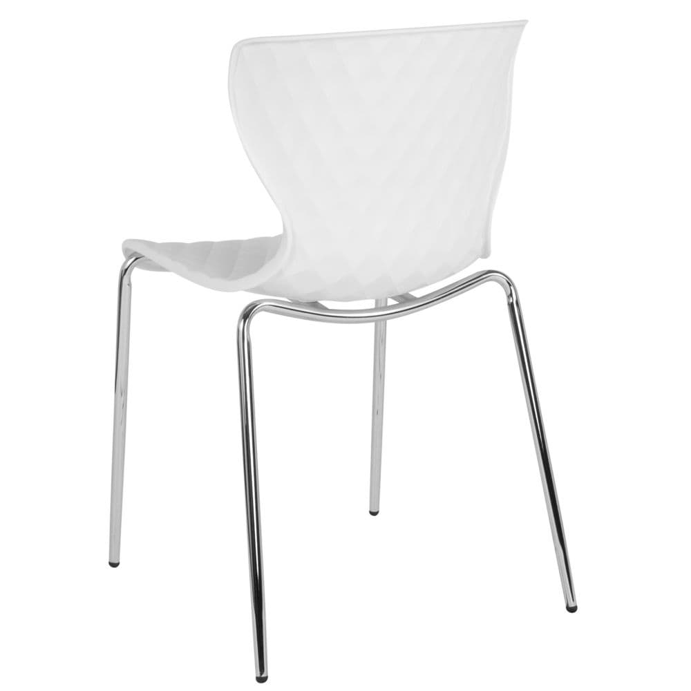 Chaise empilable en plastique blanc
