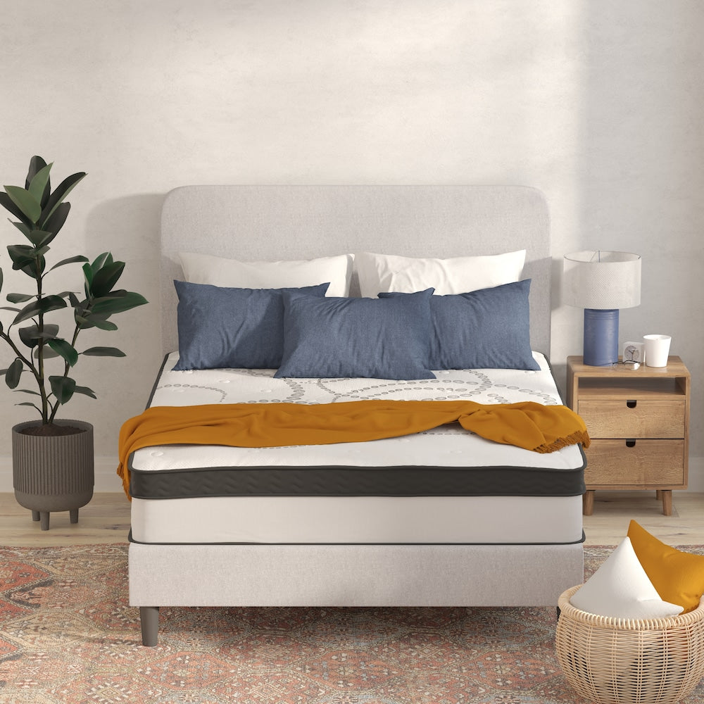 Capri Comfortable Sleep 12 Inch Foam and Pocket Spring Mattress, Queen in a Box