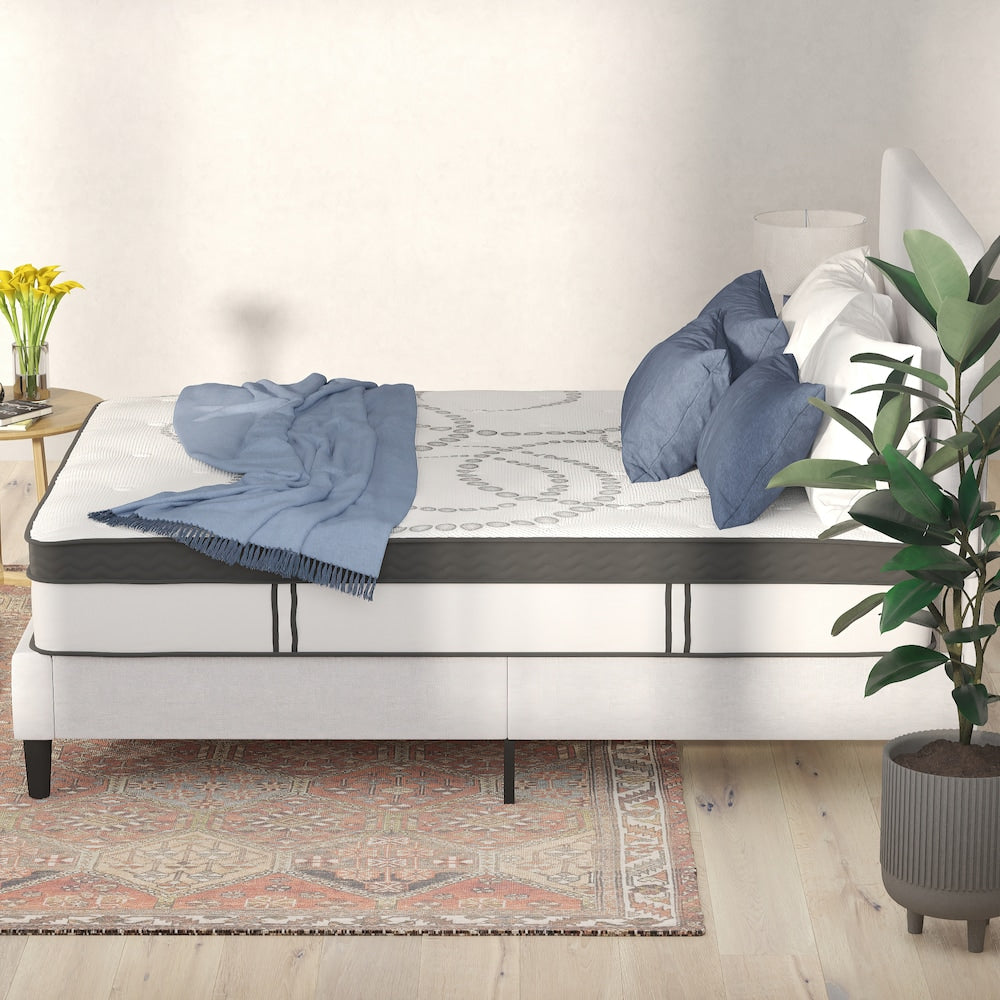 Capri Comfortable Sleep 12 Inch Foam and Pocket Spring Mattress, Queen in a Box