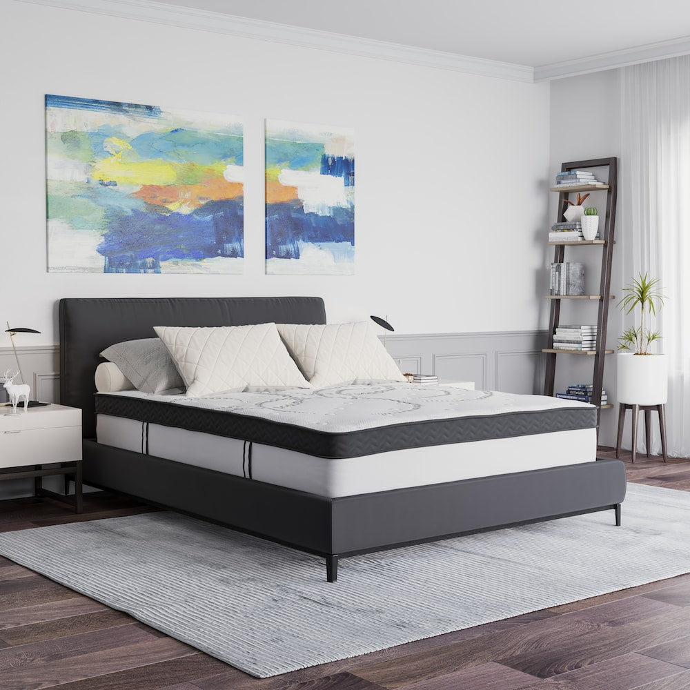 Capri Comfortable Sleep 12 Inch Foam and Pocket Spring Mattress, Queen in a Box