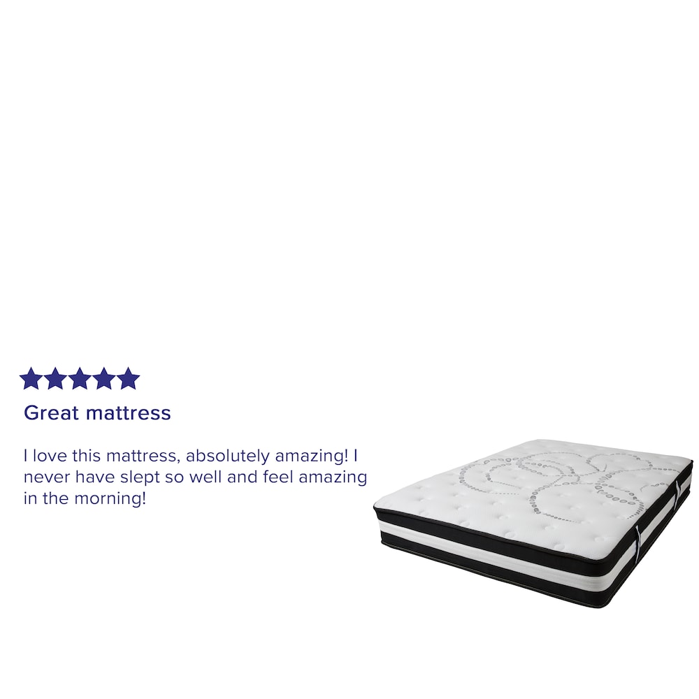 Capri Comfortable Sleep 12 Inch Foam and Pocket Spring Mattress, Queen in a Box