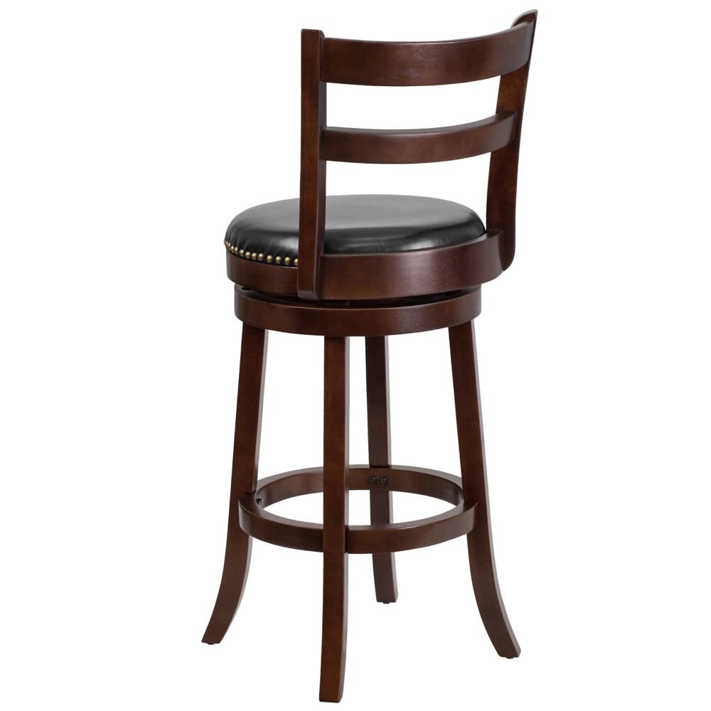 30" Cappuccino Wood Barstool