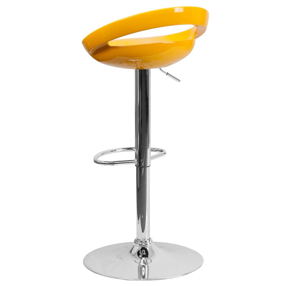 Tabouret de bar en vinyle jaune