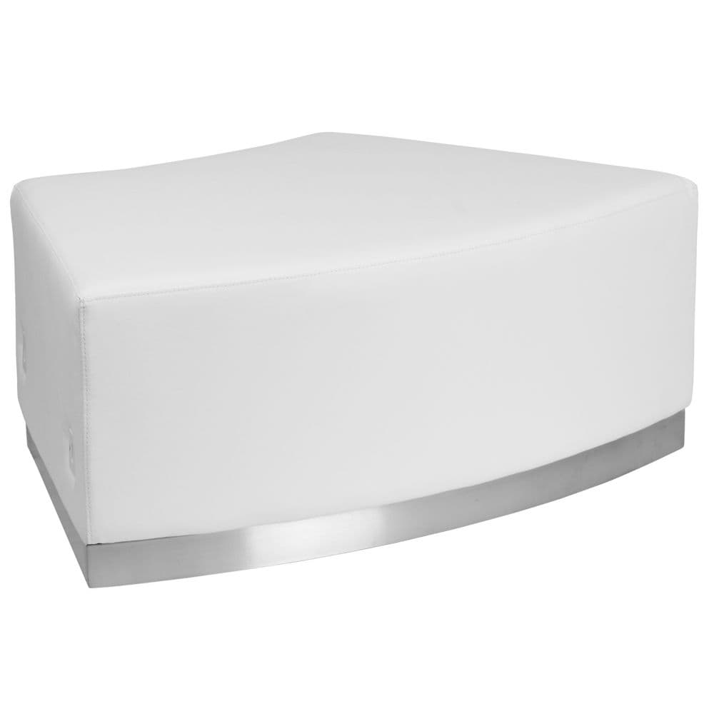 Chaise en cuir blanc sans dossier