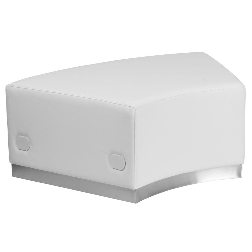Chaise en cuir blanc sans dossier