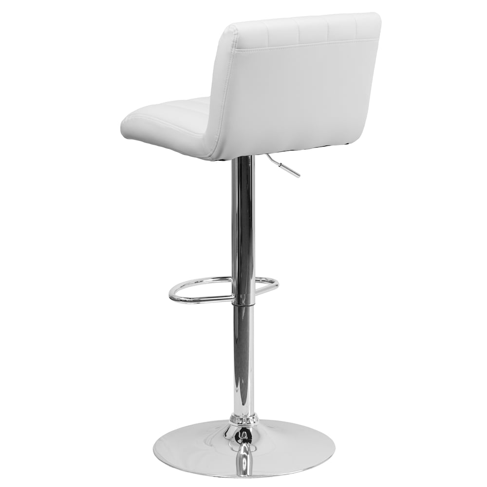 Tabouret de bar en vinyle blanc