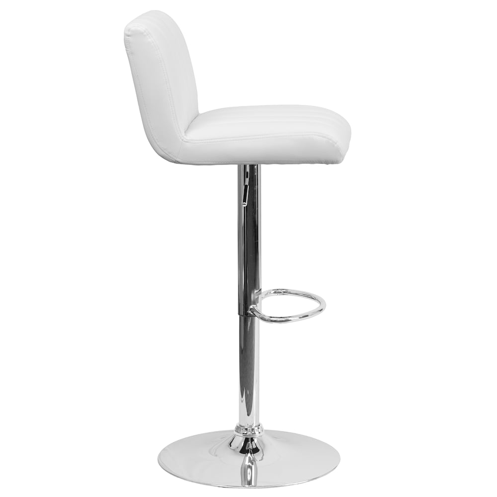 Tabouret de bar en vinyle blanc