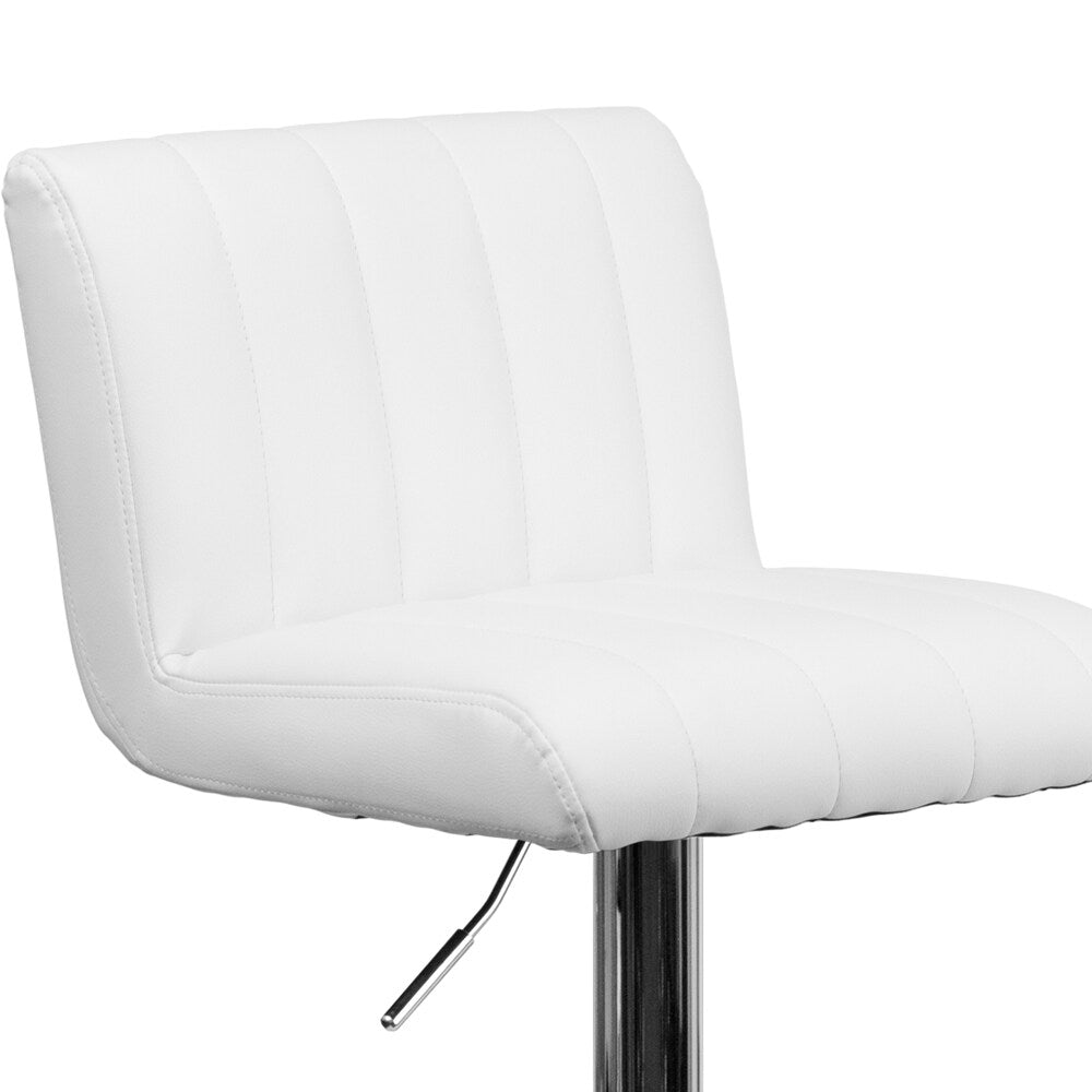 Tabouret de bar en vinyle blanc