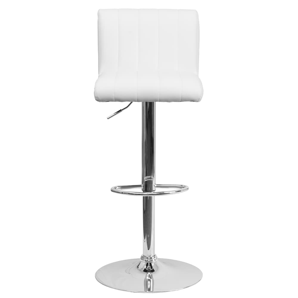 Tabouret de bar en vinyle blanc
