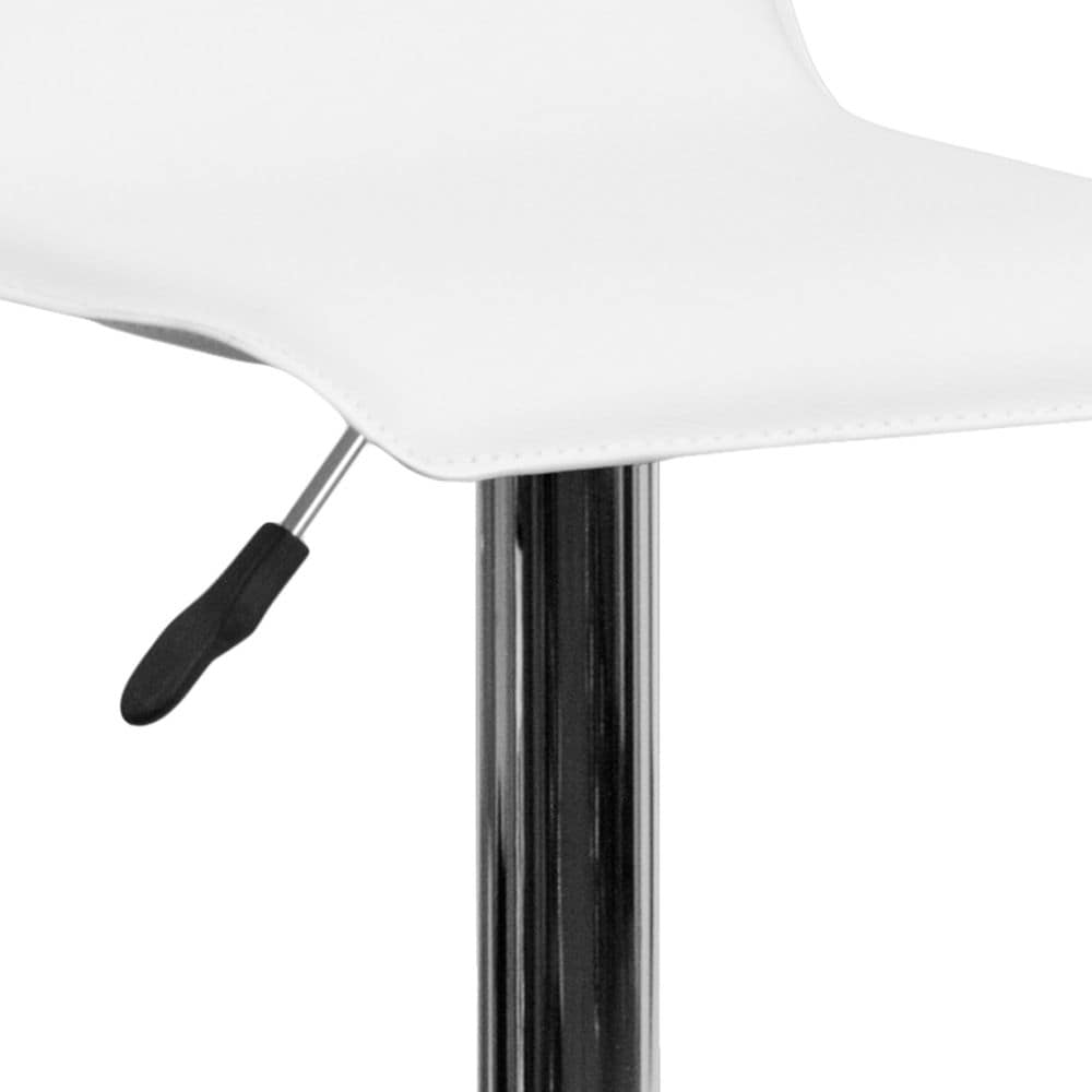 Tabouret de bar en vinyle blanc