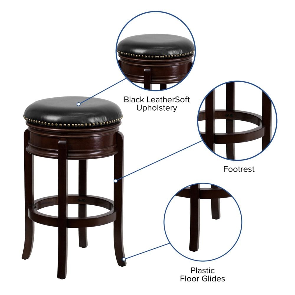 29" No Back Cappuccino Stool
