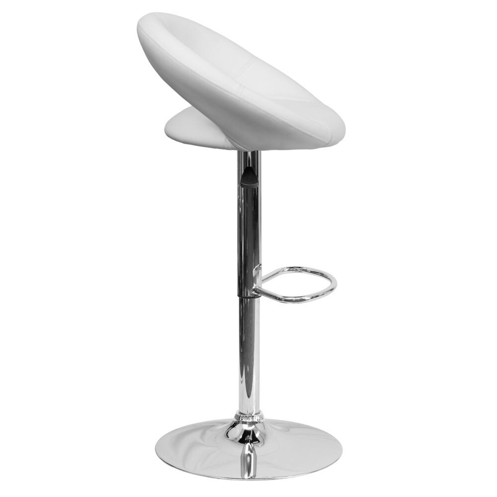 Tabouret de bar en vinyle blanc