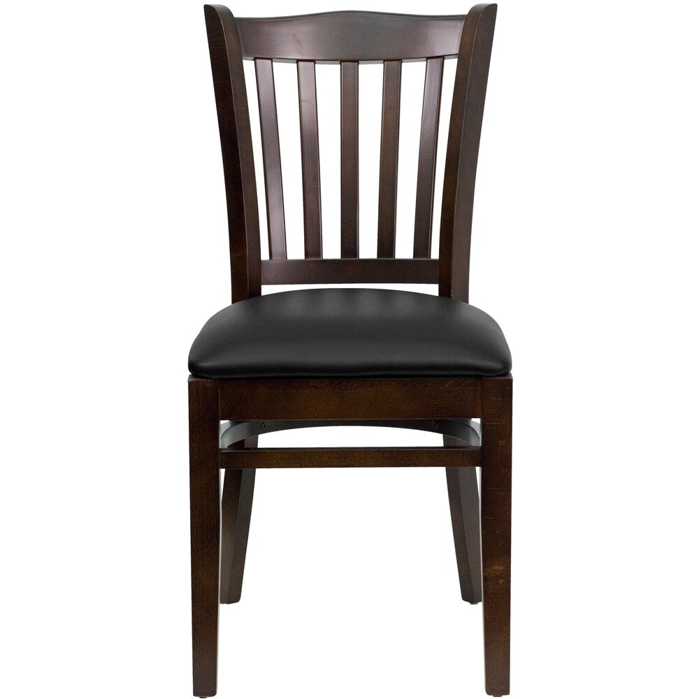 Chaise en bois de noyer - Vinyle noir