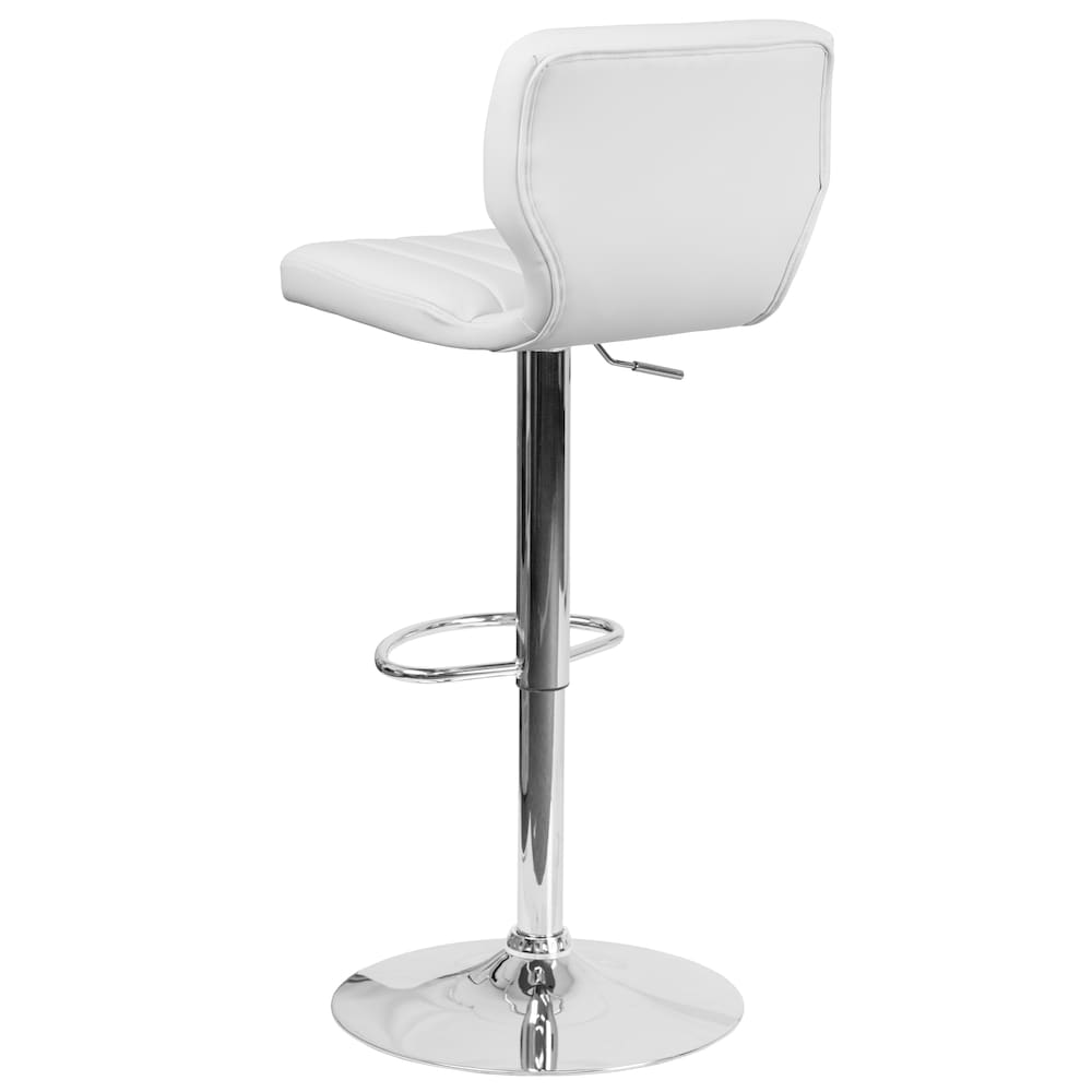 Tabouret de bar en vinyle blanc