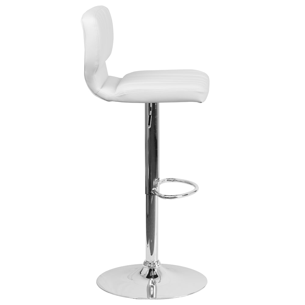 Tabouret de bar en vinyle blanc