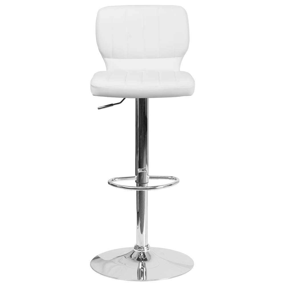 Tabouret de bar en vinyle blanc