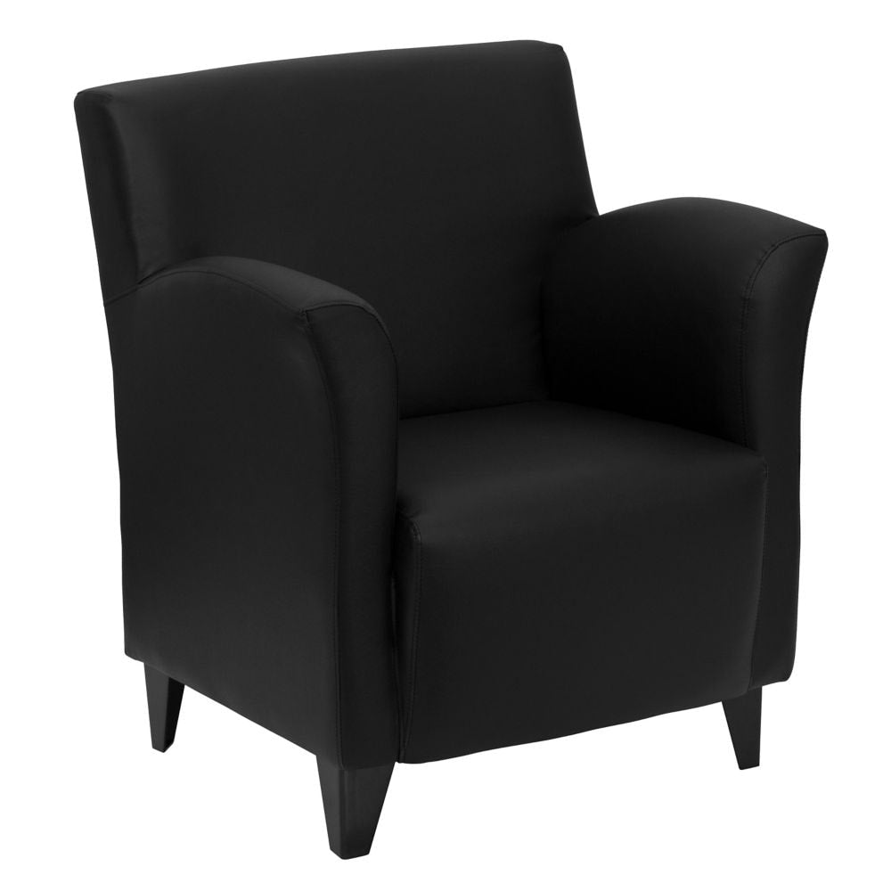 Fauteuil de salon en cuir noir de la série romaine HERCULES