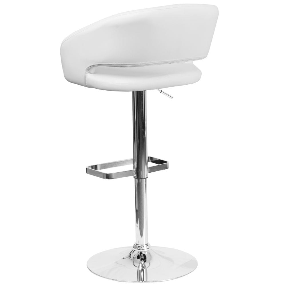 Tabouret de bar en vinyle blanc