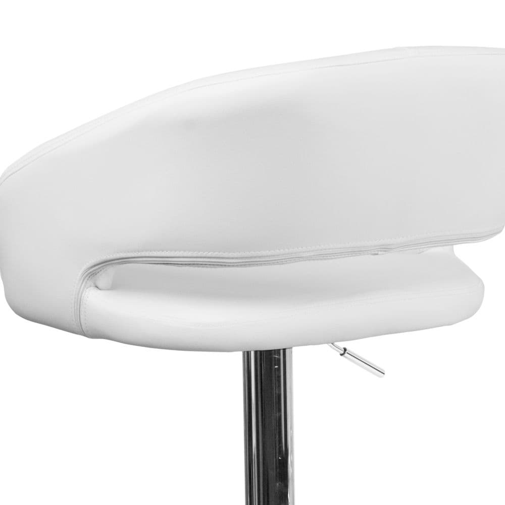 Tabouret de bar en vinyle blanc