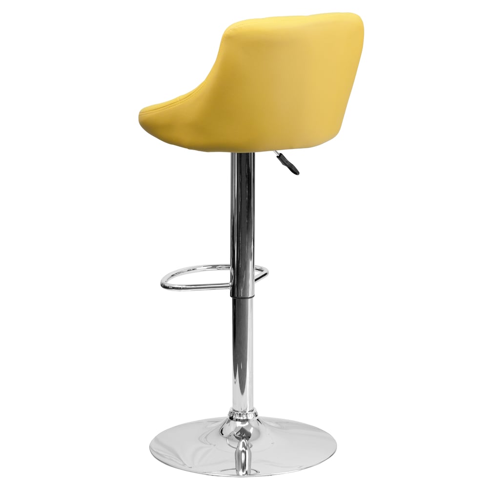 Tabouret de bar en vinyle jaune