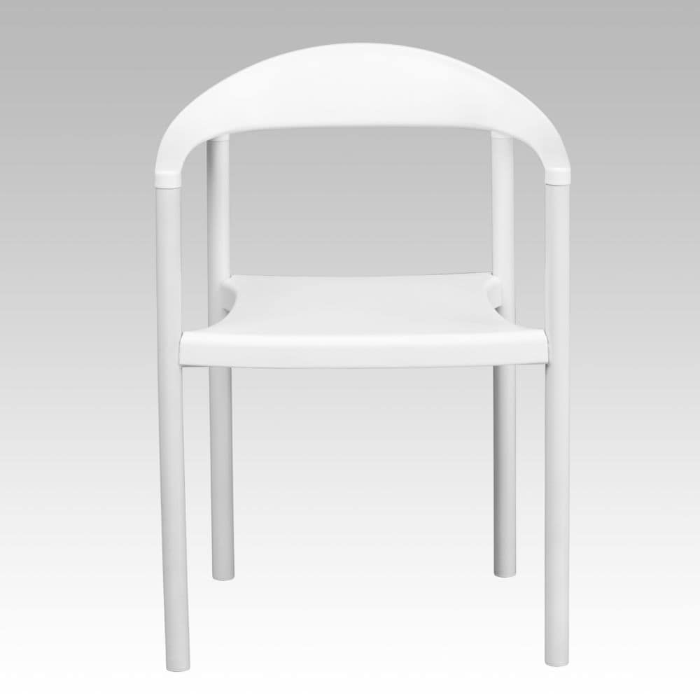 Chaise de café empilable en plastique blanc