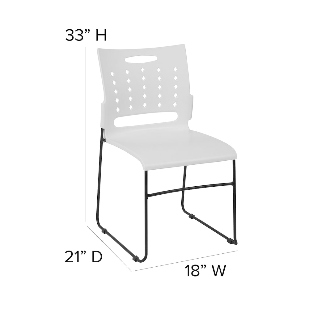 Chaise empilable en plastique blanc
