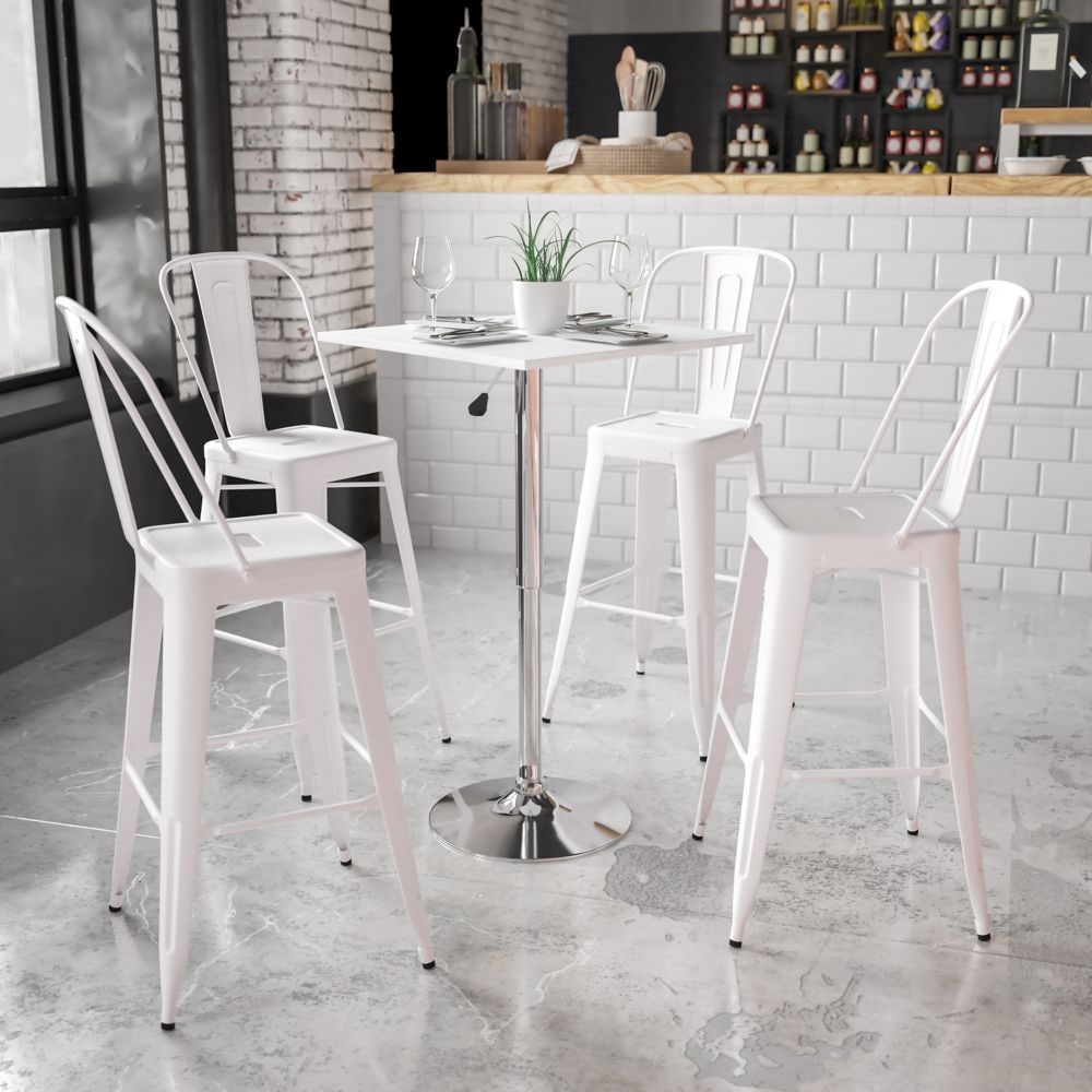 Table carrée réglable en bois
