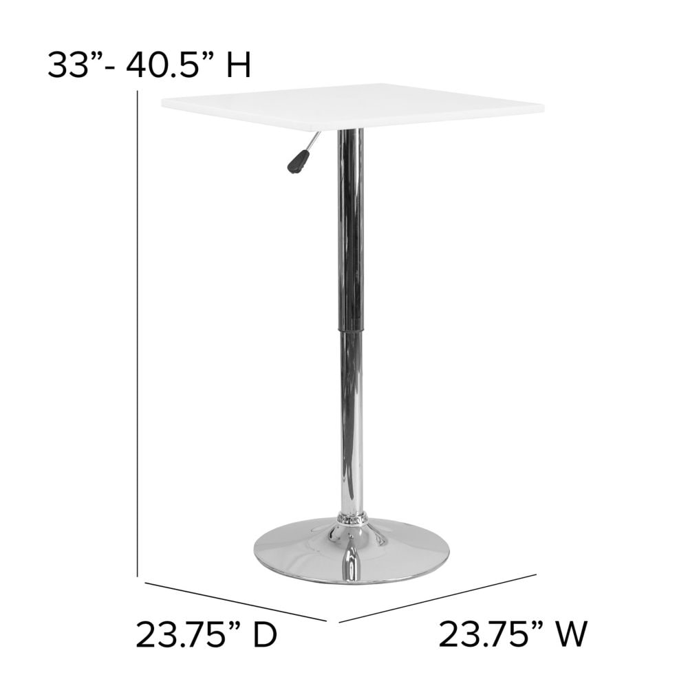 Table carrée réglable en bois