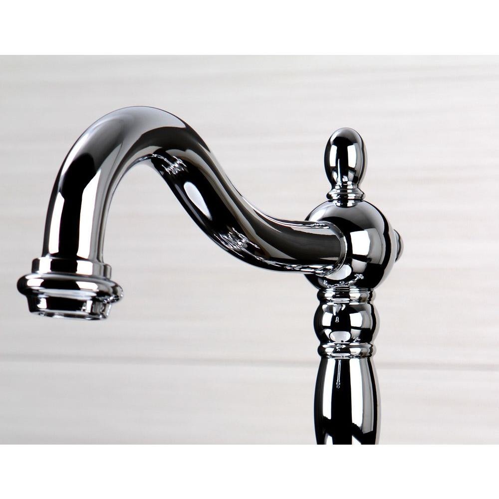 Robinet de salle de bain à 2 poignées et trou unique de style victorien en chrome