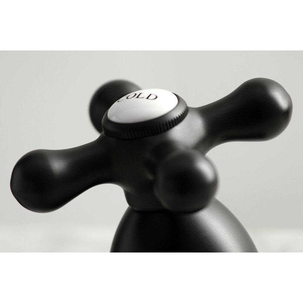 Robinet de salle de bain à 2 poignées de style victorien de 8 po en noir mat