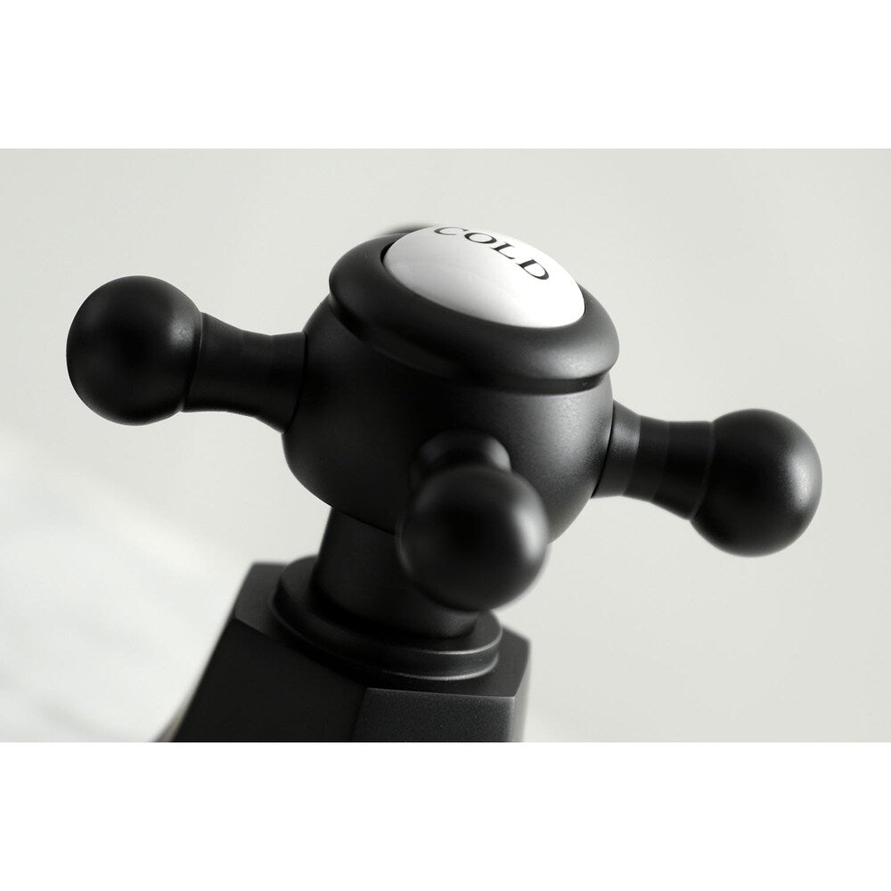 Metropolitan Cross 8 in. Widespread 2-Handle Bathroom Faucet in Matte Black