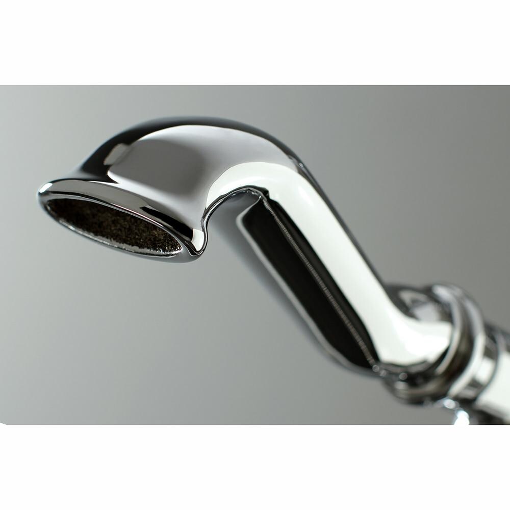 Robinet de baignoire romain traditionnel à poignée unique avec douchette à main en chrome