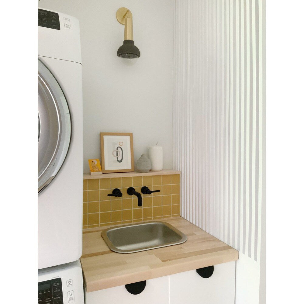 Robinet de salle de bain contemporain à 2 poignées et à levier en noir mat