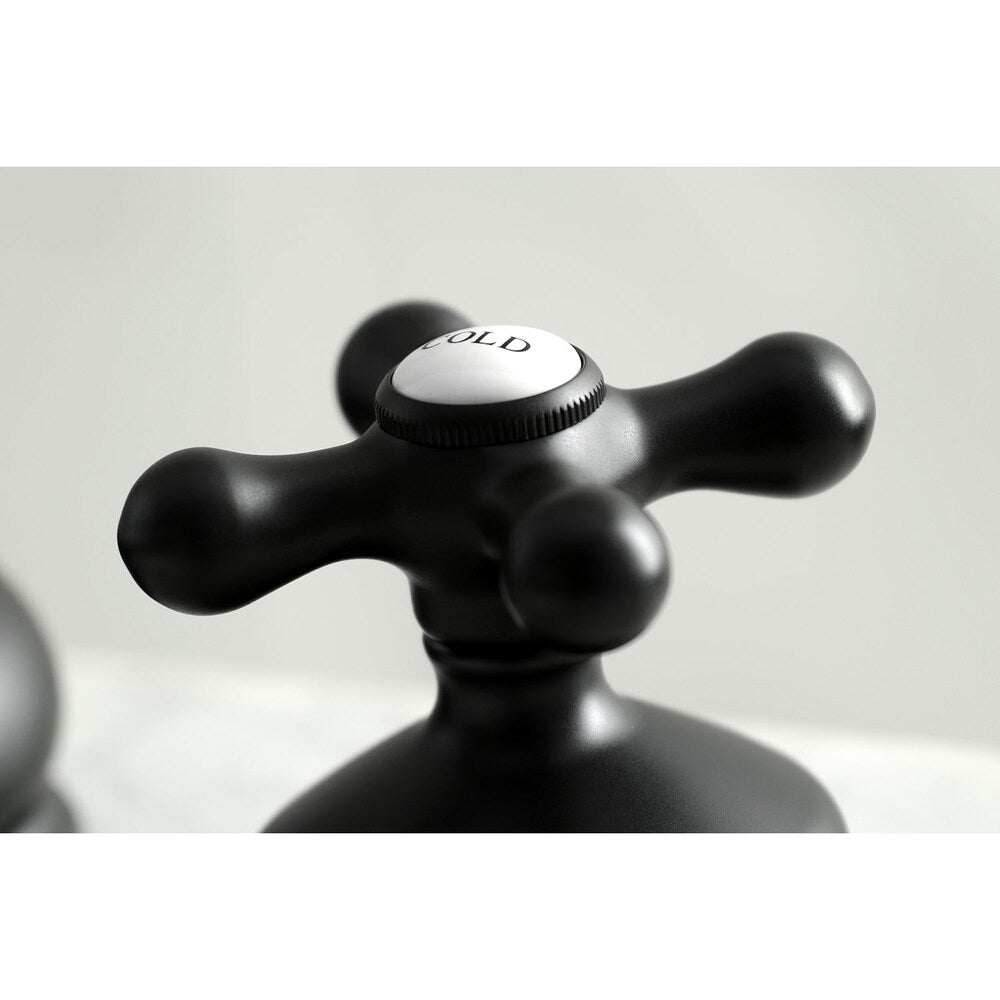 Heritage 8 in. Widespread 2-Handle Bathroom Faucet in Matte Black