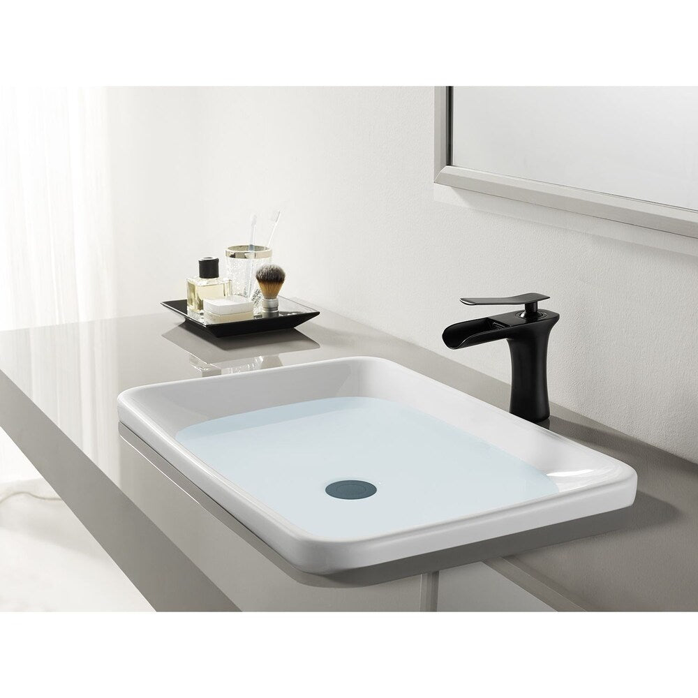 Executive Single Hole Single-Handle Bathroom Faucet in Matte Black