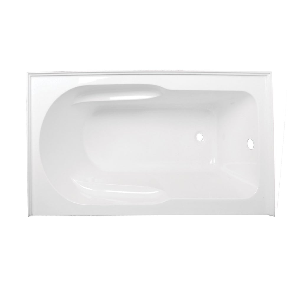 Aqua Eden Margaret 60 in. Acrylic Right-Hand Drain Rectangular Alcove Bathtub in White
